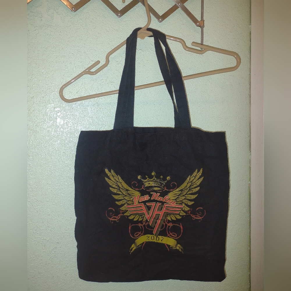 Official Van Halen 2007 Tour Merchandise Black Tote Bag with Graphic Design